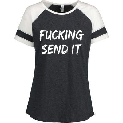 F!king Sent It Enza Ladies Jersey Colorblock Tee