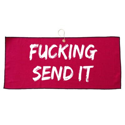 F!king Sent It Large Microfiber Waffle Golf Towel