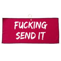 F!king Sent It Large Microfiber Waffle Golf Towel