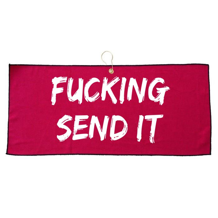 F!king Sent It Large Microfiber Waffle Golf Towel