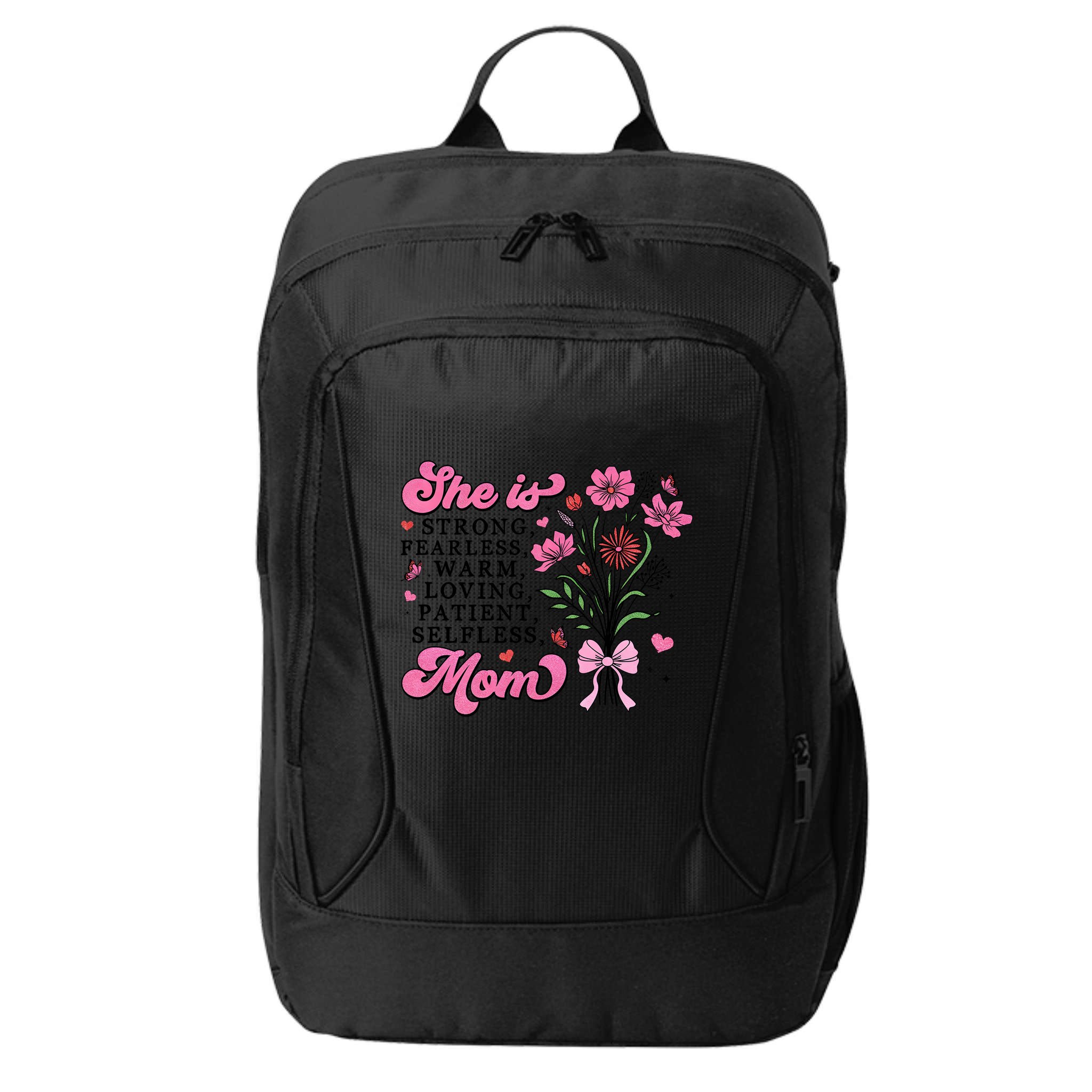 Flowers She Is Mom Mama Quotes City Backpack