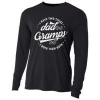 Funny Saying I Have Two Titles Dad & Gramps I Rock Them Both Cooling Performance Long Sleeve Crew