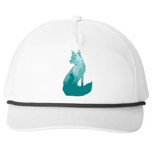 Fox Silhouette In The Forest Animal Hunter Hunting Snapback Five-Panel Rope Hat