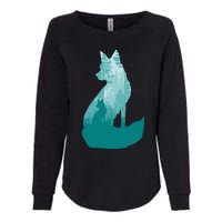 Fox Silhouette In The Forest Animal Hunter Hunting Womens California Wash Sweatshirt