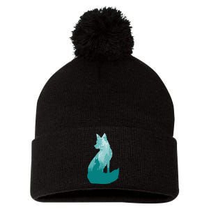 Fox Silhouette In The Forest Animal Hunter Hunting Pom Pom 12in Knit Beanie