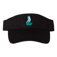 Fox Silhouette In The Forest Animal Hunter Hunting Valucap Bio-Washed Visor