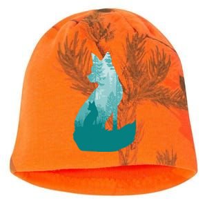 Fox Silhouette In The Forest Animal Hunter Hunting Kati - Camo Knit Beanie