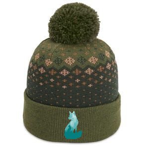 Fox Silhouette In The Forest Animal Hunter Hunting The Baniff Cuffed Pom Beanie