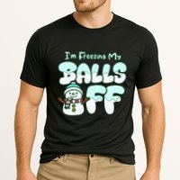 Funny Snowman I Am Freezing My Balls Off Cooling Performance Crew T-Shirt