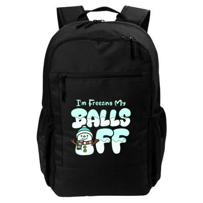 Funny Snowman I Am Freezing My Balls Off Backpack