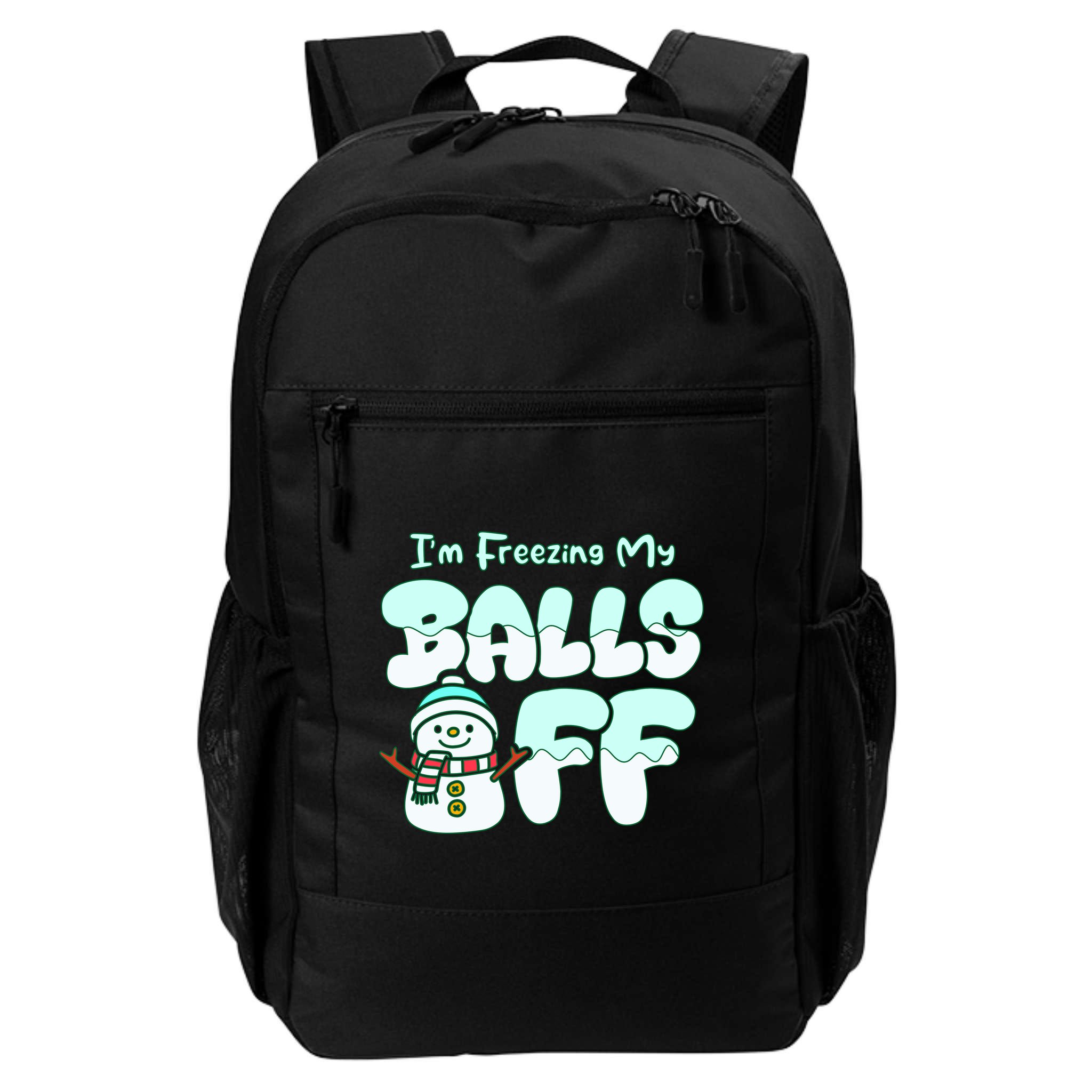 Funny Snowman I Am Freezing My Balls Off Backpack