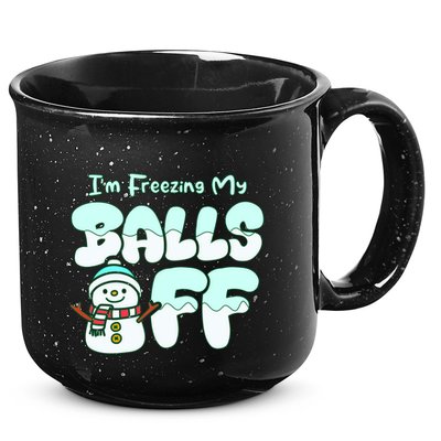 Funny Snowman I Am Freezing My Balls Off 15oz Campfire Ceramic Mug