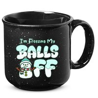 Funny Snowman I Am Freezing My Balls Off 15oz Campfire Ceramic Mug