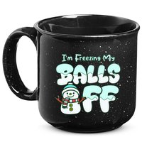 Funny Snowman I Am Freezing My Balls Off 15oz Campfire Ceramic Mug