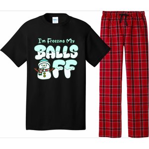 Funny Snowman I Am Freezing My Balls Off Pajama Set