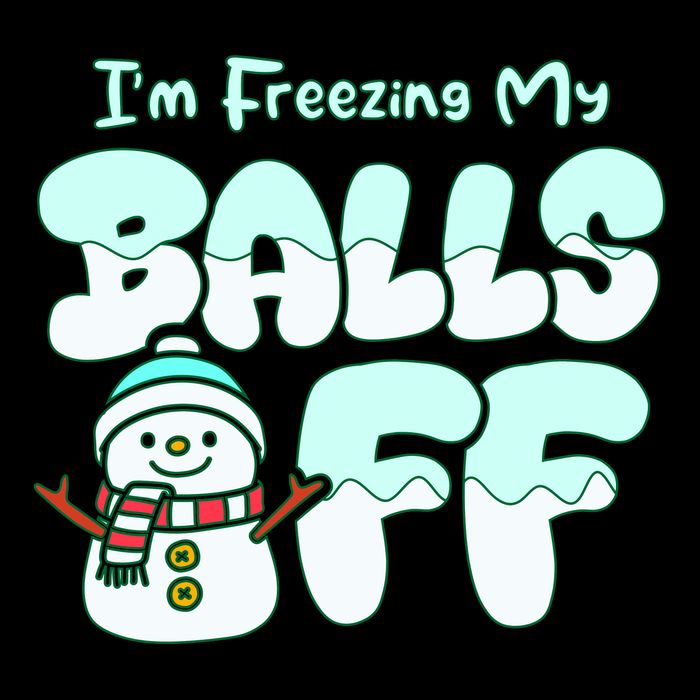 Funny Snowman I Am Freezing My Balls Off 16 in Basic Backpack