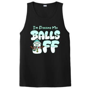 Funny Snowman I Am Freezing My Balls Off PosiCharge Competitor Tank