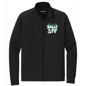 Funny Snowman I Am Freezing My Balls Off Stretch Full-Zip Cadet Jacket