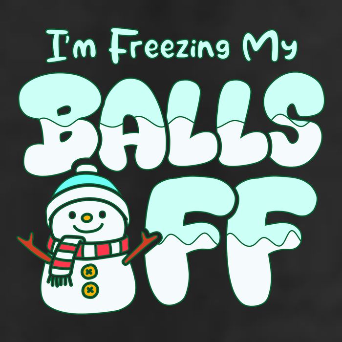 Funny Snowman I Am Freezing My Balls Off Golf Towel