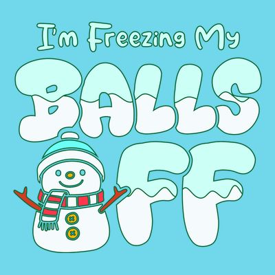 Funny Snowman I Am Freezing My Balls Off T-Shirt