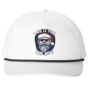 Funny Santa I Do It For The HoS Inappropriate Christmas Gift Snapback Five-Panel Rope Hat