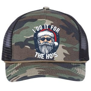 Funny Santa I Do It For The HoS Inappropriate Christmas Gift Retro Rope Trucker Hat Cap