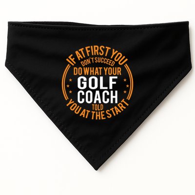 Funny Sport Instructor And Player Funny Golf Coach Gift USA-Made Doggie Bandana