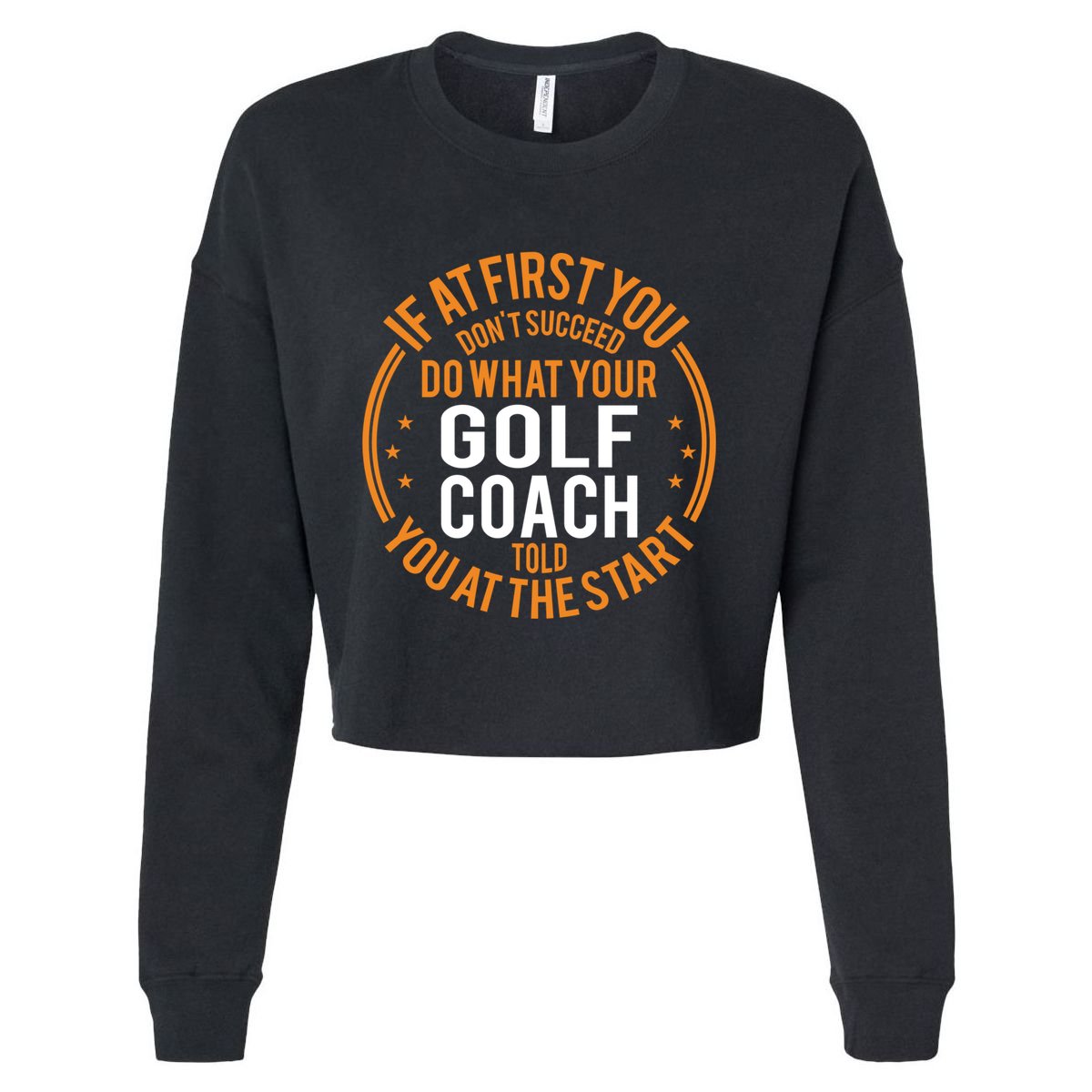 Funny Sport Instructor And Player Funny Golf Coach Gift Cropped Pullover Crew