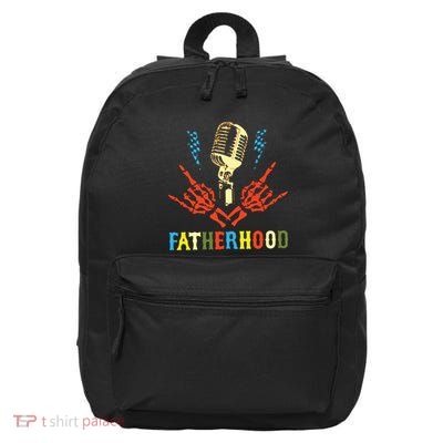Fatherhood Sometimes I Rock It Sometimes It Rocks Me 16 in Basic Backpack