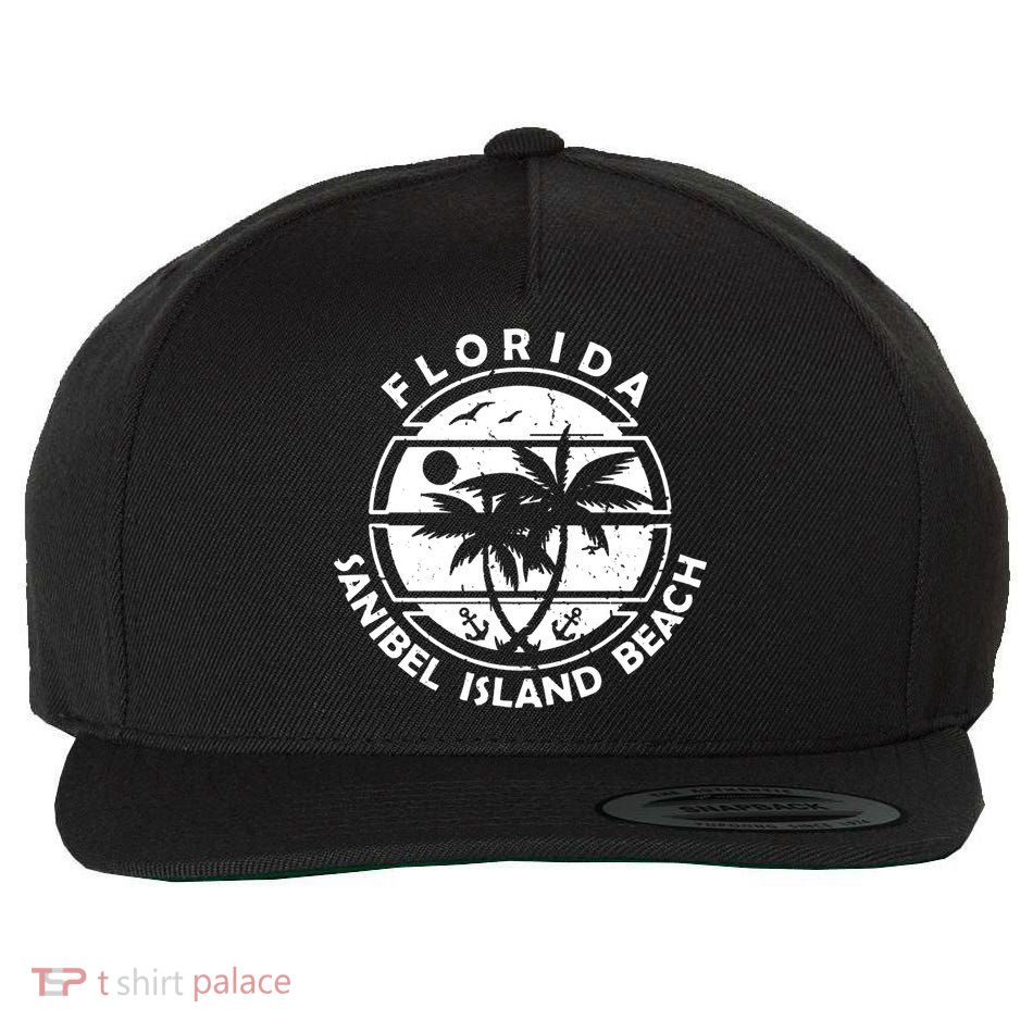 Florida Sanibel Island Beach Wool Snapback Cap