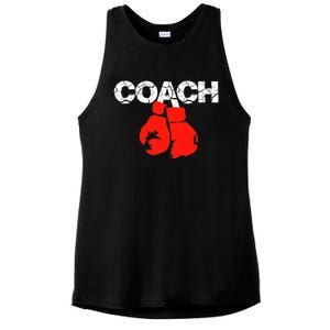 Funny Sport Instructor and Player Gift Funny Boxing Coach Ladies PosiCharge Tri-Blend Wicking Tank