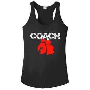 Funny Sport Instructor and Player Gift Funny Boxing Coach Ladies PosiCharge Competitor Racerback Tank