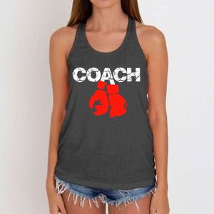 Funny Sport Instructor and Player Gift Funny Boxing Coach Women's Knotted Racerback Tank