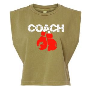 Funny Sport Instructor and Player Gift Funny Boxing Coach Garment-Dyed Women's Muscle Tee