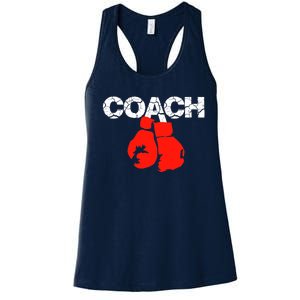 Funny Sport Instructor and Player Gift Funny Boxing Coach Women's Racerback Tank