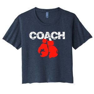 Funny Sport Instructor and Player Gift Funny Boxing Coach Women's Crop Top Tee