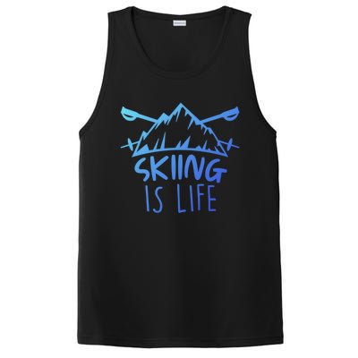 Funny Skiing Is Life Ski Instructor Skiing Meaningful Gift PosiCharge Competitor Tank