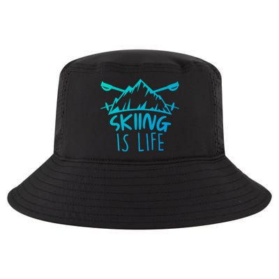 Funny Skiing Is Life Ski Instructor Skiing Meaningful Gift Cool Comfort Performance Bucket Hat