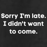 Funny Sorry I'm Late. I Didn't Want To Come Hilarious Design 12oz Stainless Steel Coffee Mug