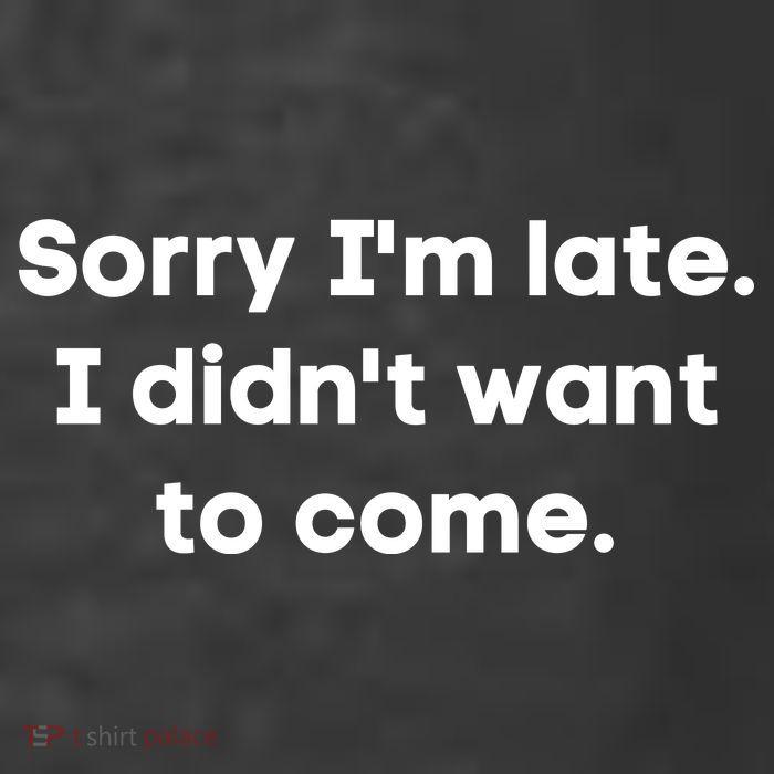 Funny Sorry I'm Late. I Didn't Want To Come Hilarious Design Premium T-Shirt