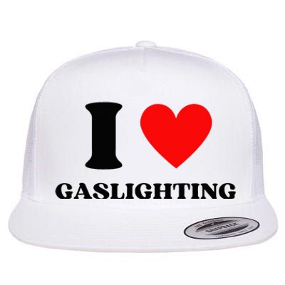 Funny Saying I Love Gaslighting Trendy Heart Shape Flat Bill Trucker Hat