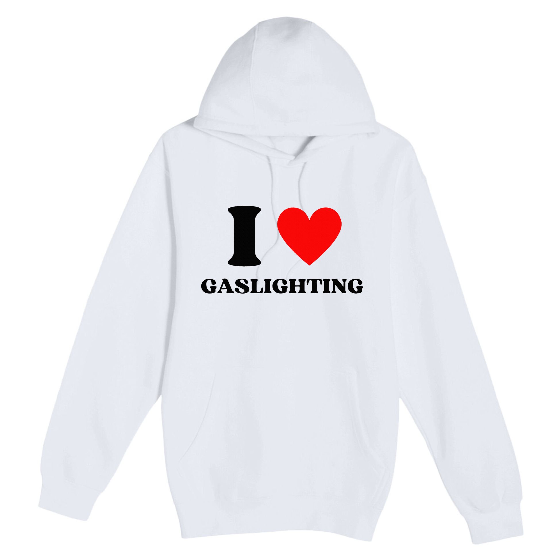 Funny Saying I Love Gaslighting Trendy Heart Shape Premium Pullover Hoodie