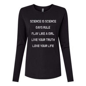 Funny Science Is Real Live Your Truth Gift Womens Cotton Relaxed Long Sleeve T-Shirt