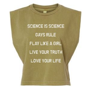 Funny Science Is Real Live Your Truth Gift Garment-Dyed Women's Muscle Tee