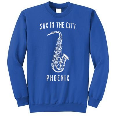 Funny Sax In The City Phoenix Jazz Music Sax Player Design Sweatshirt