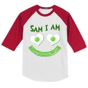 Funny Sam I Am Reading Fan Book Lover Kids Colorblock Raglan Jersey