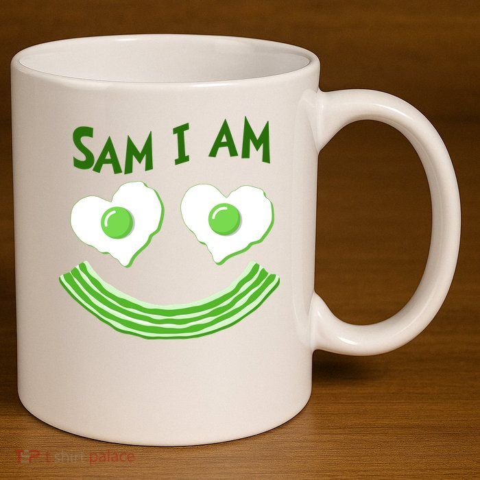 Funny Sam I Am Reading Fan Book Lover 11oz C Handle Ceramic Mug