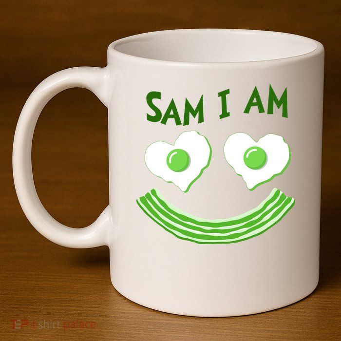 Funny Sam I Am Reading Fan Book Lover 11oz C Handle Ceramic Mug