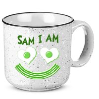 Funny Sam I Am Reading Fan Book Lover 15oz Campfire Ceramic Mug