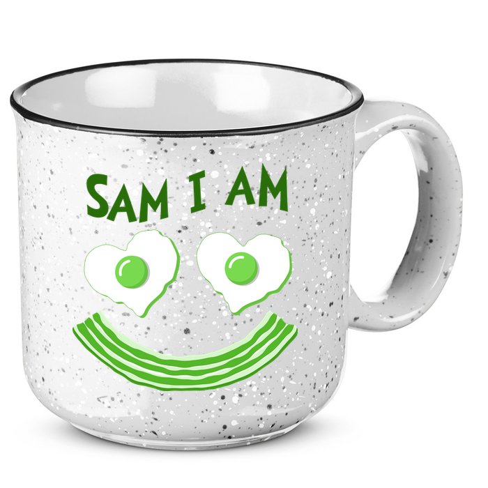 Funny Sam I Am Reading Fan Book Lover 15oz Campfire Ceramic Mug